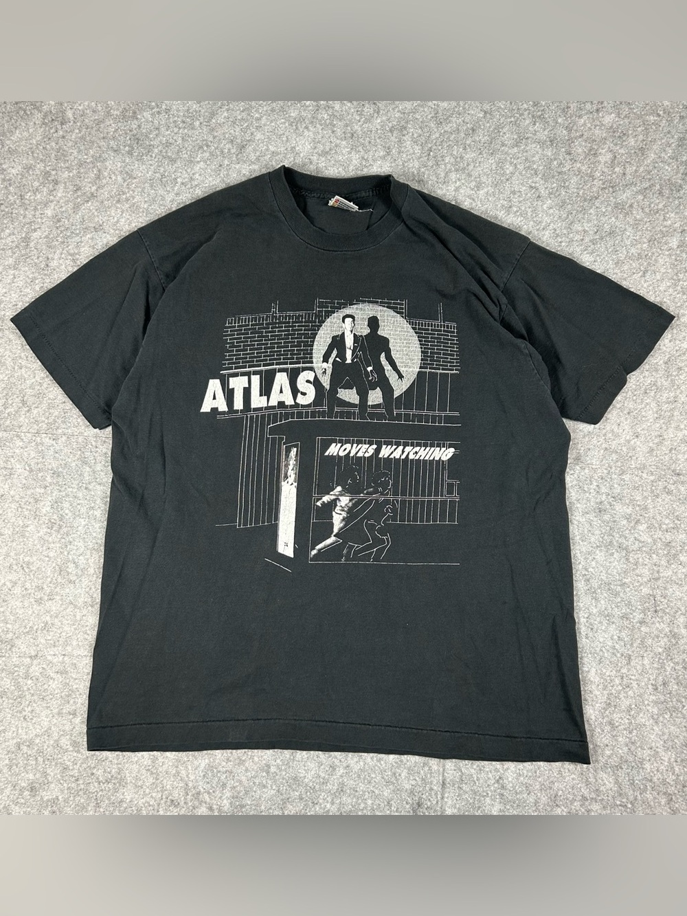 Vintage 1980s-90s Atlas Moves Watching Single Stitch  Contemporary Dance Tee XL